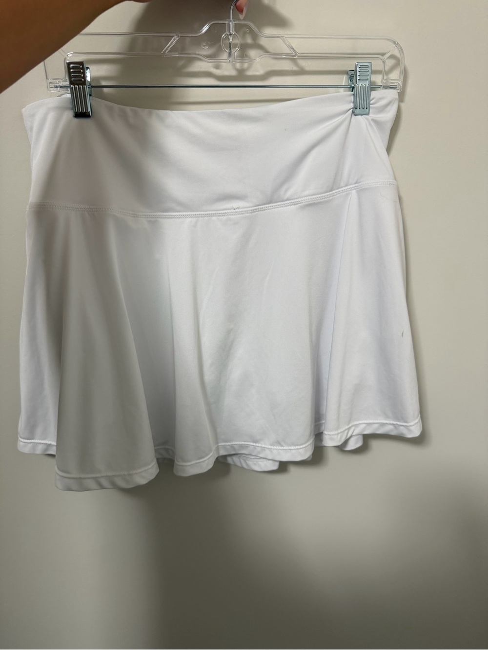 White Athletic Circle Skirt - Flared Active Skort
